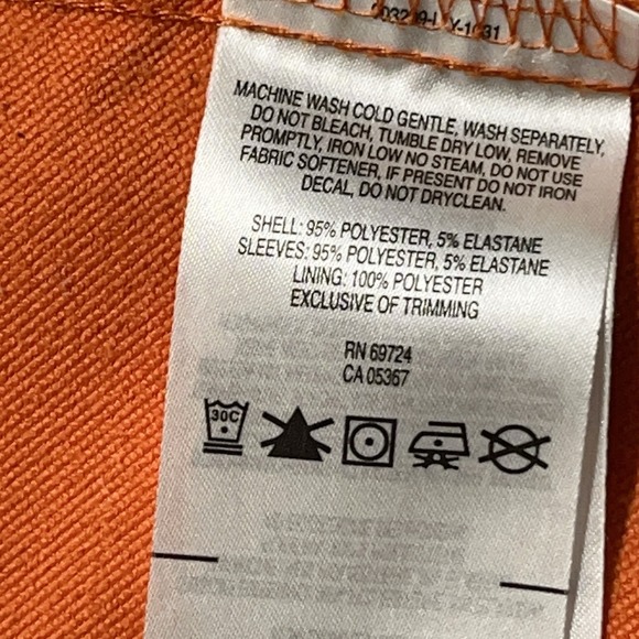 Columbia Mens Jacket L Windbreaker Orange Grey Full Zip Outdoor Hiking Gorpcore - Picture 9 of 10